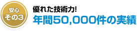実力は鍵屋随一、年間5万件以上の実績